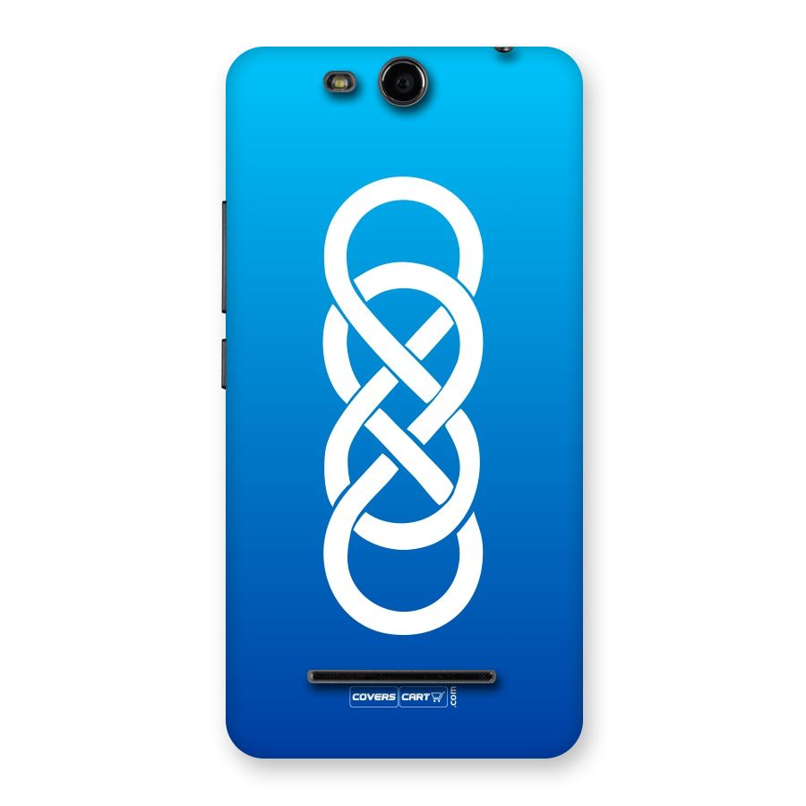 Double Infinity Blue Back Case for Micromax Canvas Juice 3 Q392