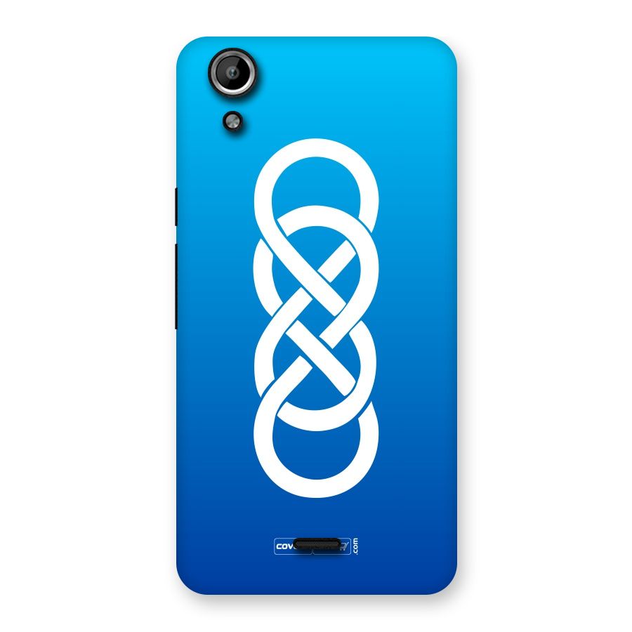 Double Infinity Blue Back Case for Micromax Canvas Selfie Lens Q345