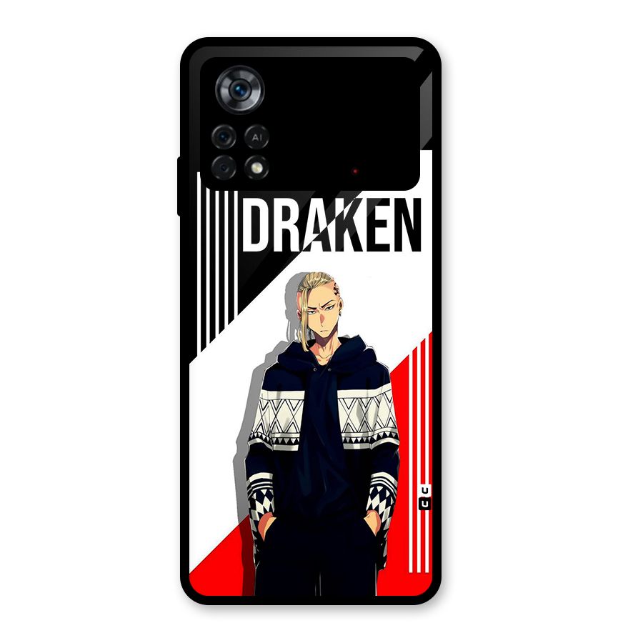 Draken Bhai Glass Back Case for Poco X4 Pro 5G