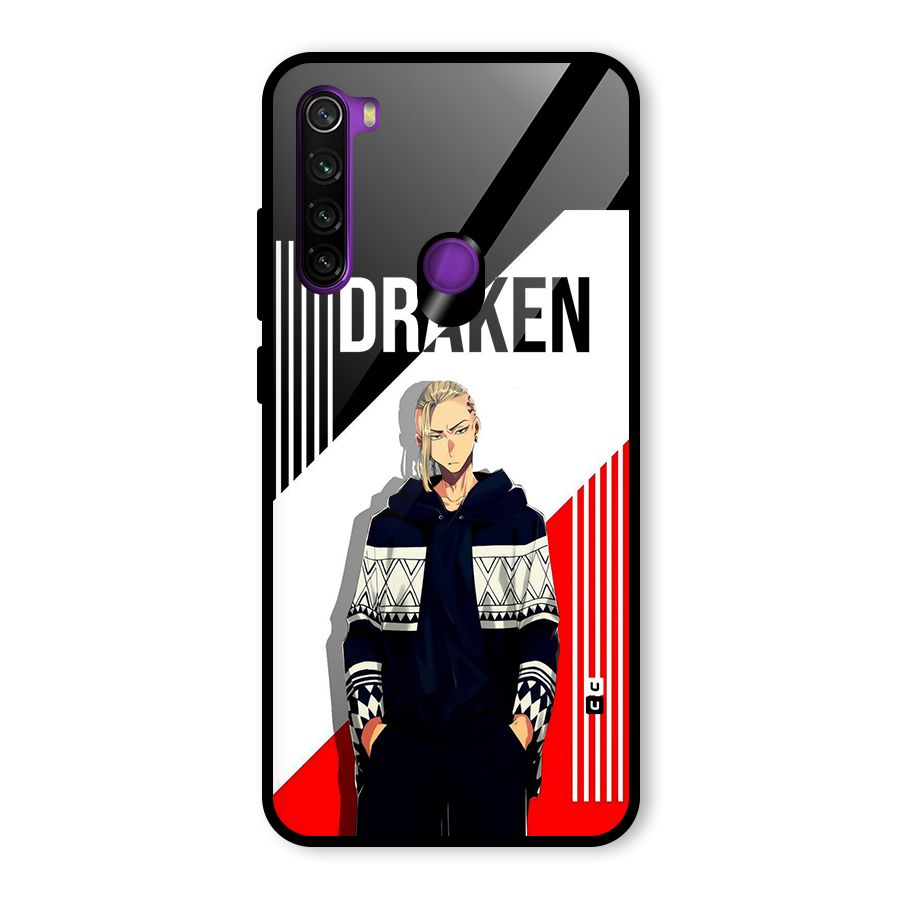 Draken Bhai Glass Back Case for Redmi Note 8