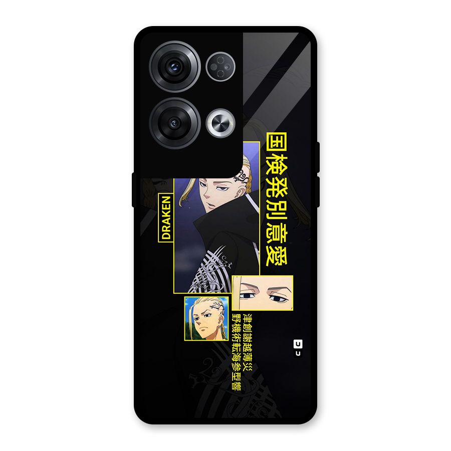 Draken Manji Gang Glass Back Case for Oppo Reno8 Pro 5G