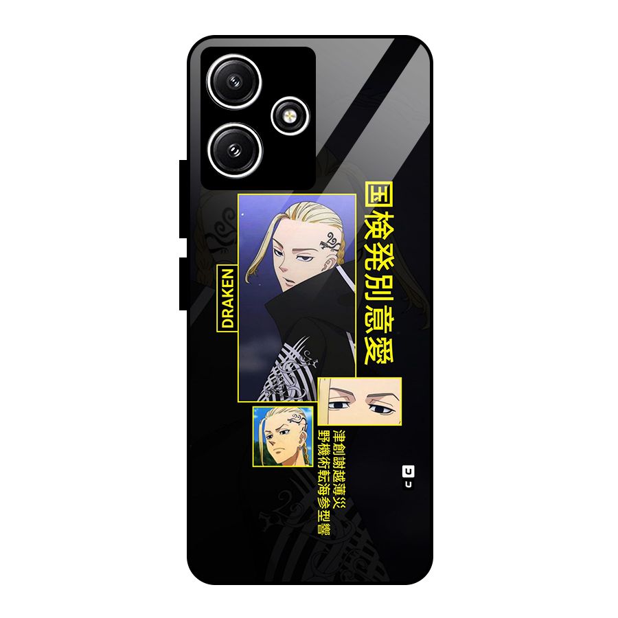 Draken Manji Gang Glass Back Case for Poco M6 Pro