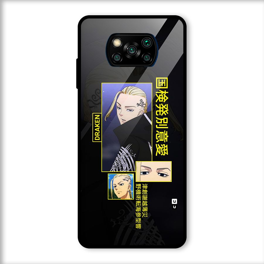 Draken Manji Gang Glass Back Case for Poco X3