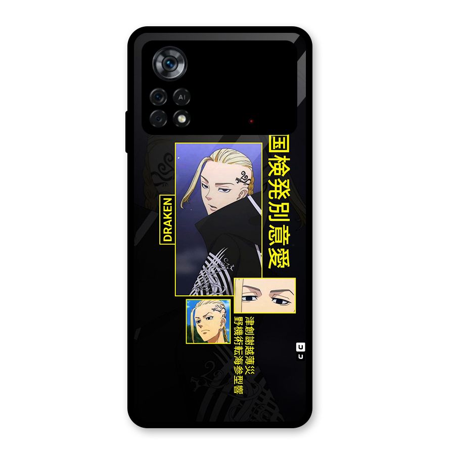 Draken Manji Gang Glass Back Case for Poco X4 Pro 5G