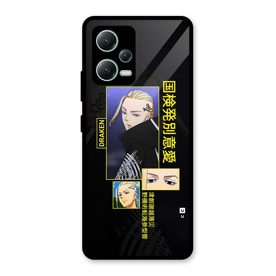 Draken Manji Gang Glass Back Case for Redmi Note 12 5G