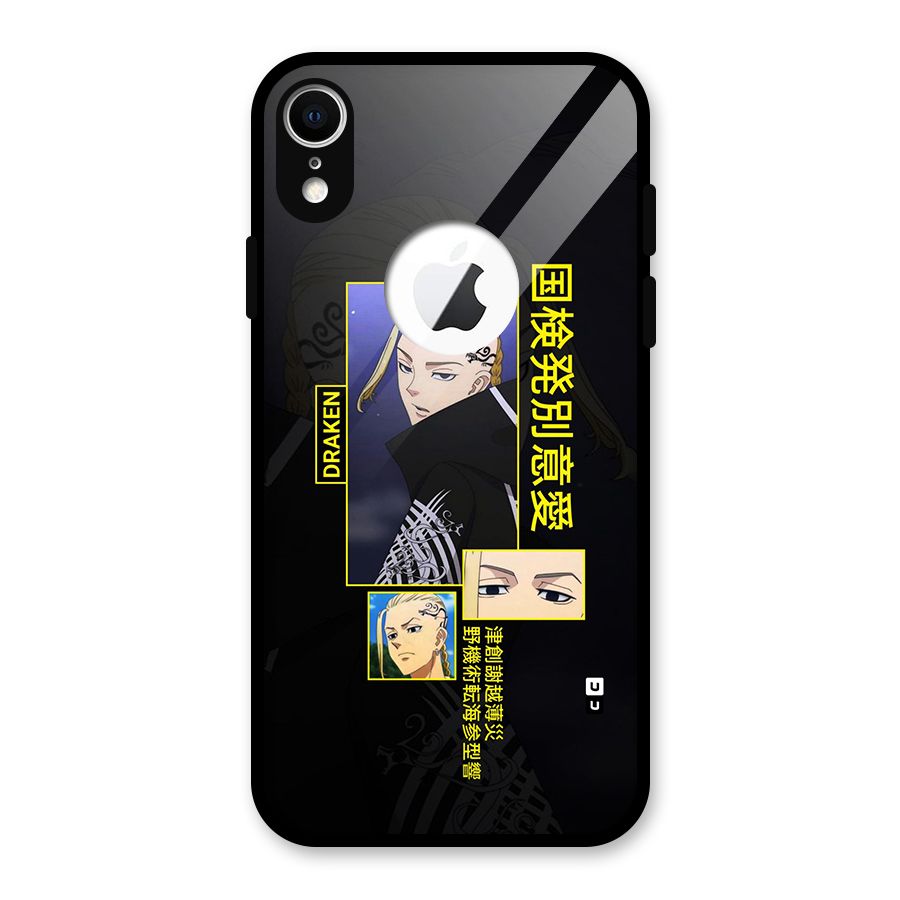 Draken Manji Gang Glass Back Case for iPhone XR Logo Cut