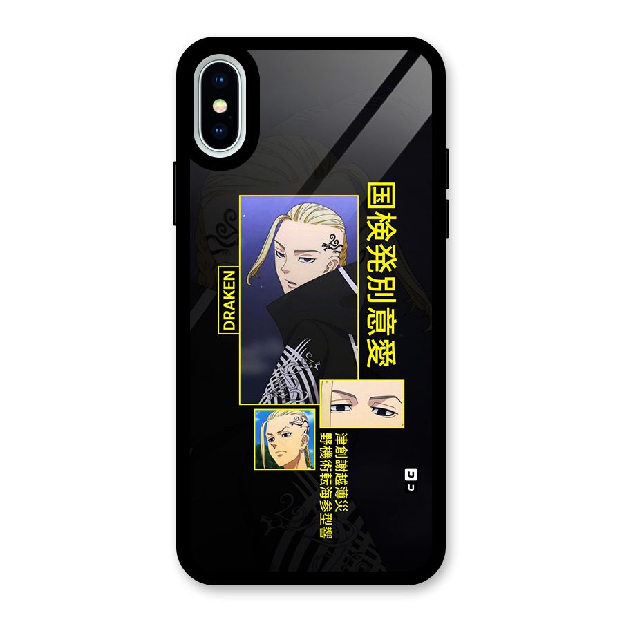 Draken Manji Gang Glass Back Case for iPhone XS
