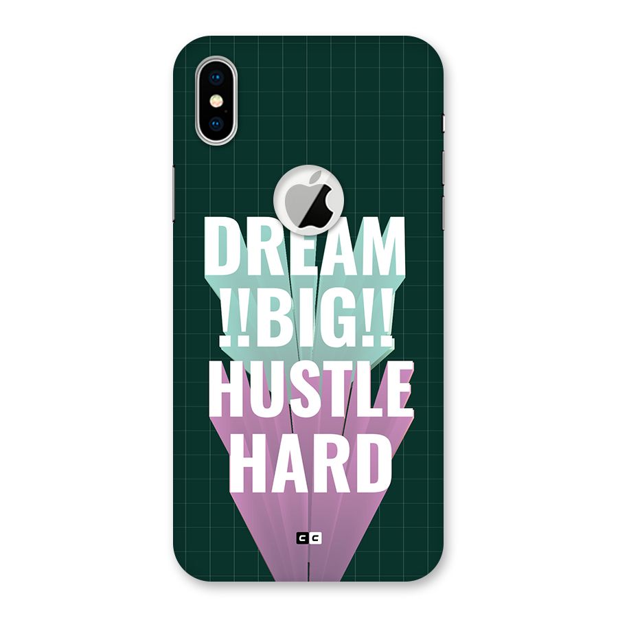 Dream Bigger Back Case for iPhone X Logo Cut