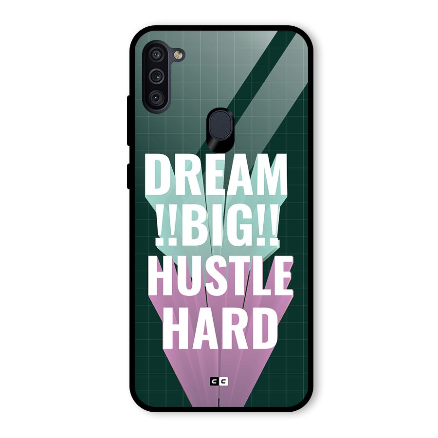 Dream Bigger Glass Back Case for Galaxy M11