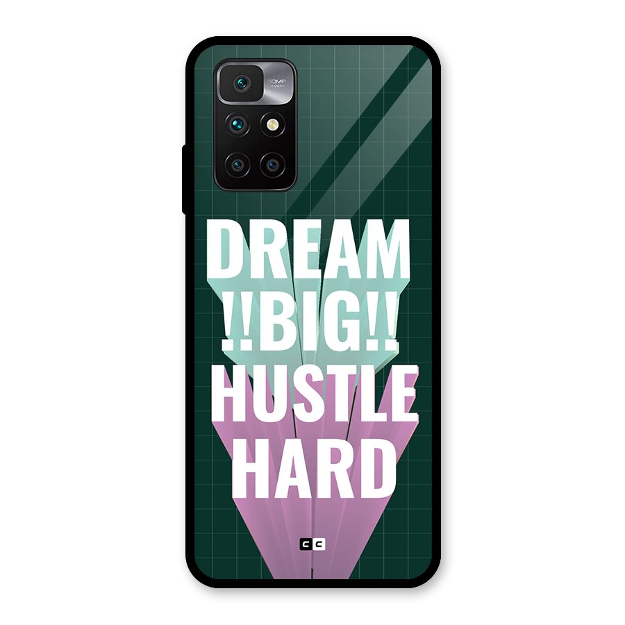 Dream Bigger Glass Back Case for Redmi 10 Prime