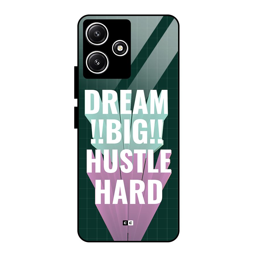 Dream Bigger Glass Back Case for Redmi 12 5G