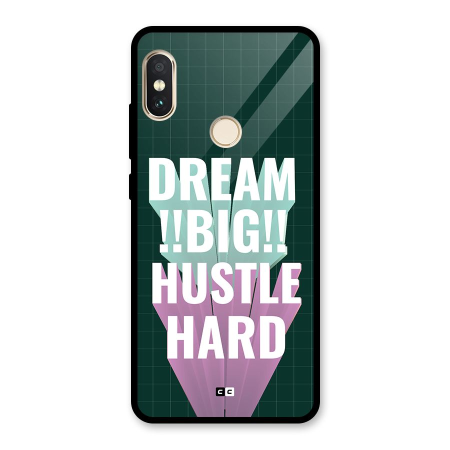 Dream Bigger Glass Back Case for Redmi Note 5 Pro