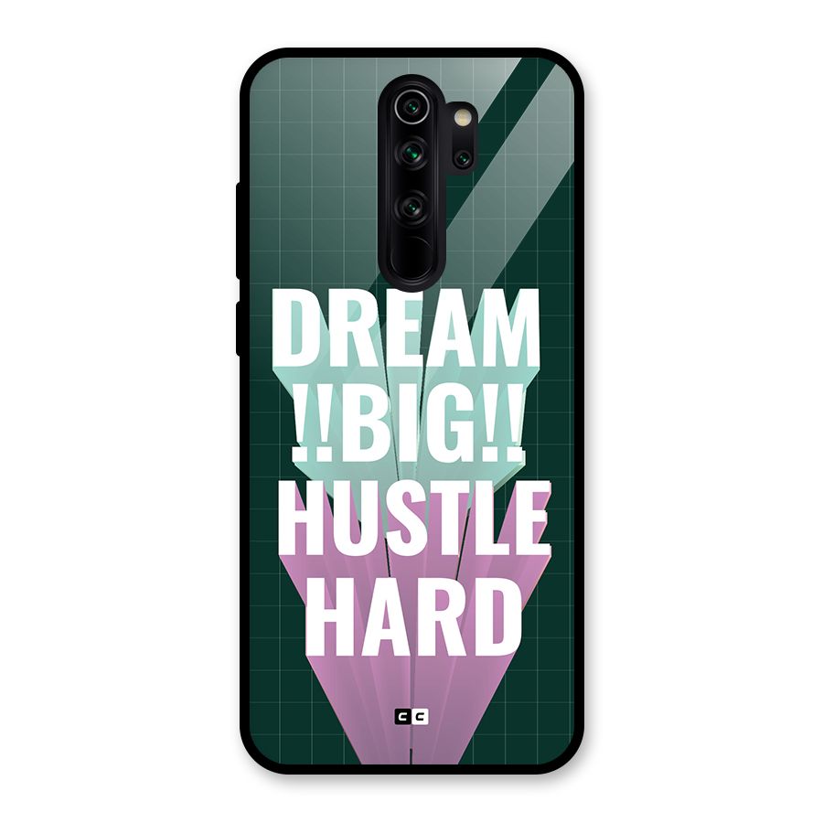 Dream Bigger Glass Back Case for Redmi Note 8 Pro