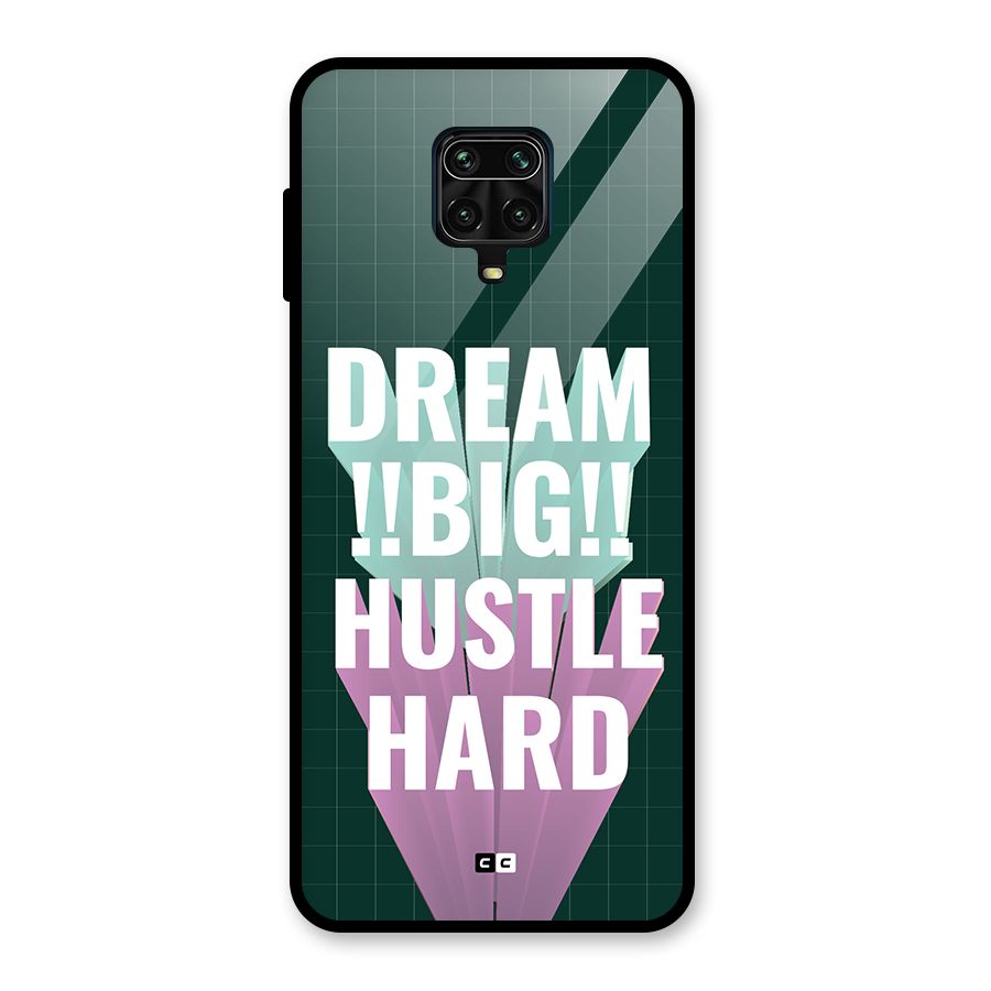Dream Bigger Glass Back Case for Redmi Note 9 Pro