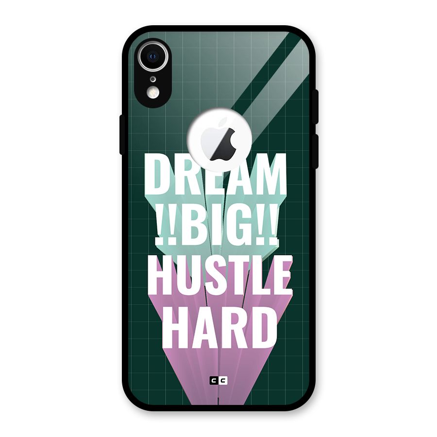 Dream Bigger Glass Back Case for iPhone XR Logo Cut