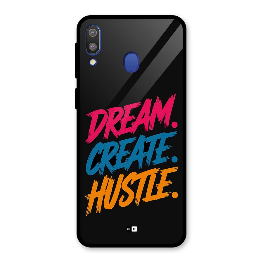 Dream Create Hustle Glass Back Case for Galaxy M20
