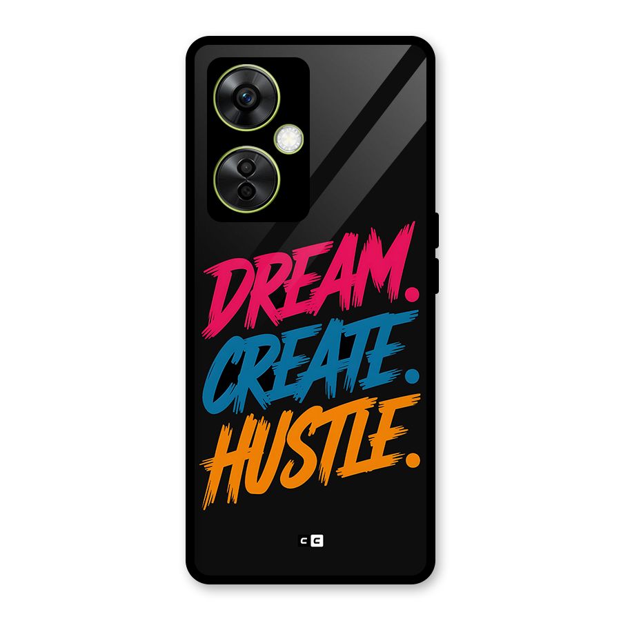 Dream Create Hustle Glass Back Case for OnePlus Nord CE 3 Lite