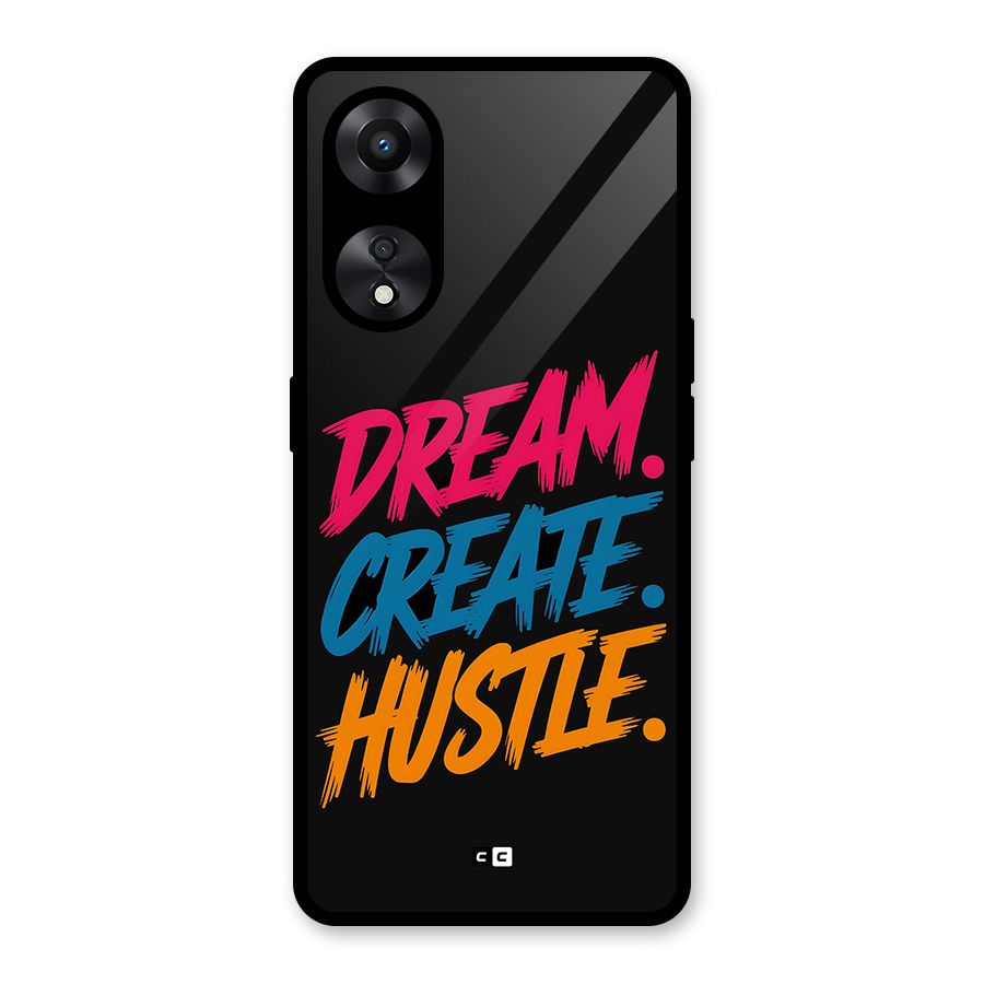 Dream Create Hustle Glass Back Case for Oppo A78