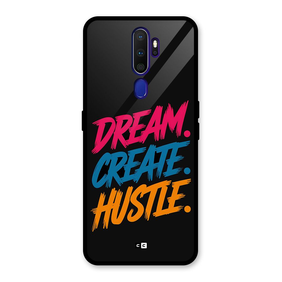 Dream Create Hustle Glass Back Case for Oppo A9 (2020)