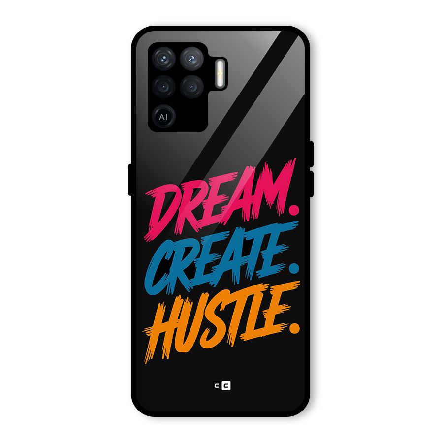 Dream Create Hustle Glass Back Case for Oppo F19 Pro