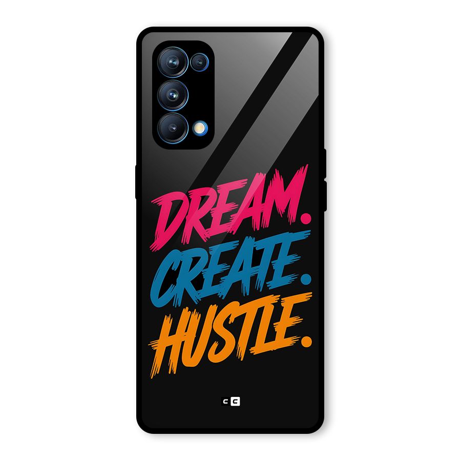 Dream Create Hustle Glass Back Case for Oppo Reno5 Pro 5G