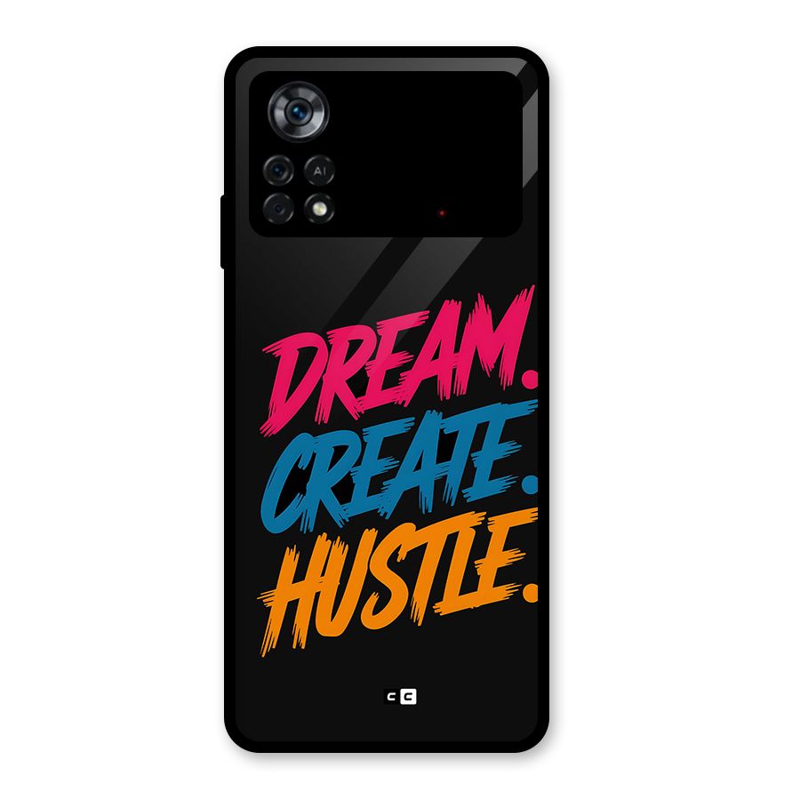 Dream Create Hustle Glass Back Case for Poco X4 Pro 5G