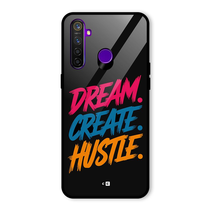 Dream Create Hustle Glass Back Case for Realme 5 Pro