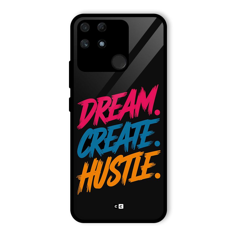 Dream Create Hustle Glass Back Case for Realme Narzo 50A