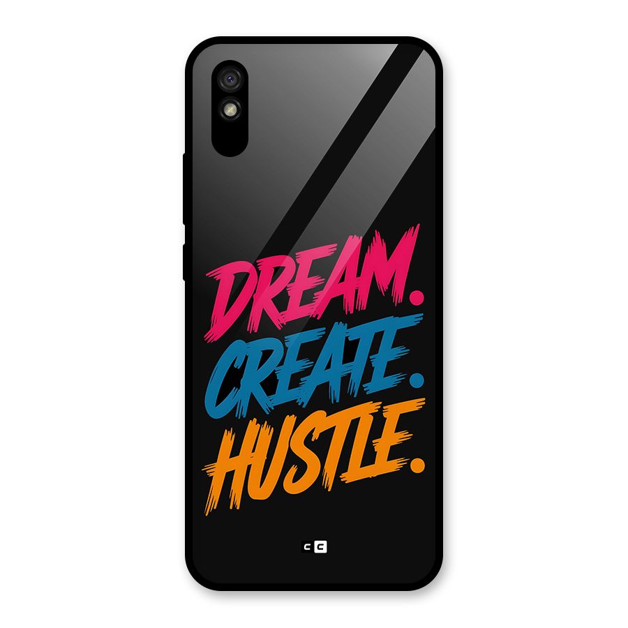 Dream Create Hustle Glass Back Case for Redmi 9i