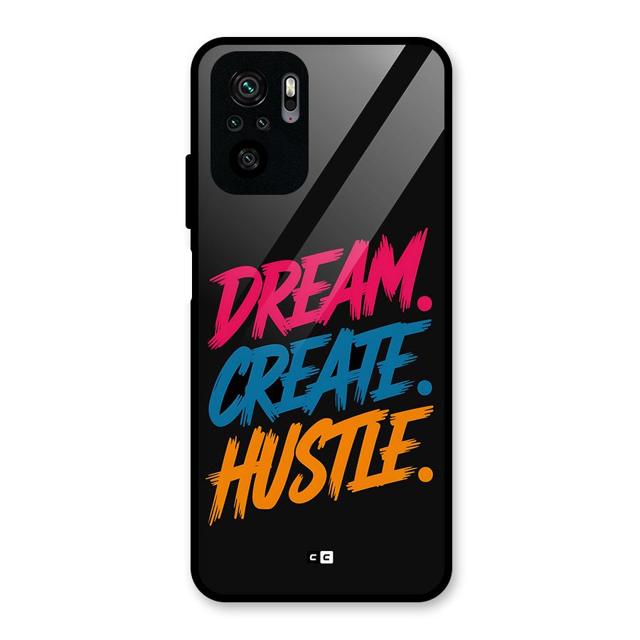 Dream Create Hustle Glass Back Case for Redmi Note 11 SE
