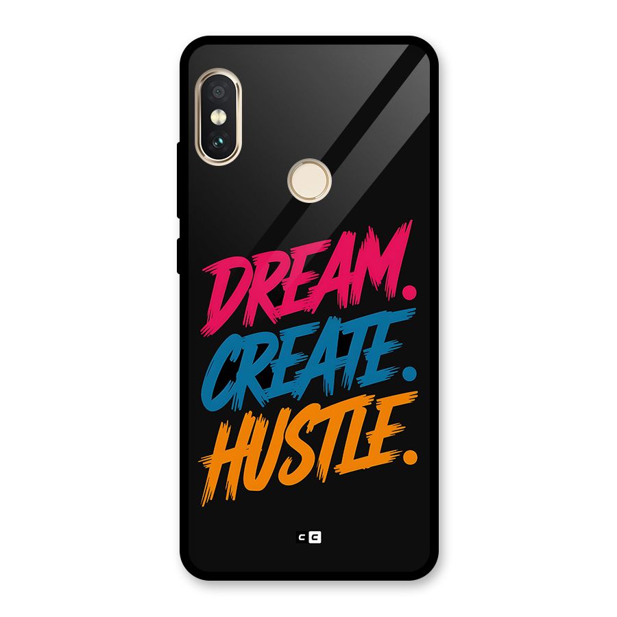 Dream Create Hustle Glass Back Case for Redmi Note 5 Pro
