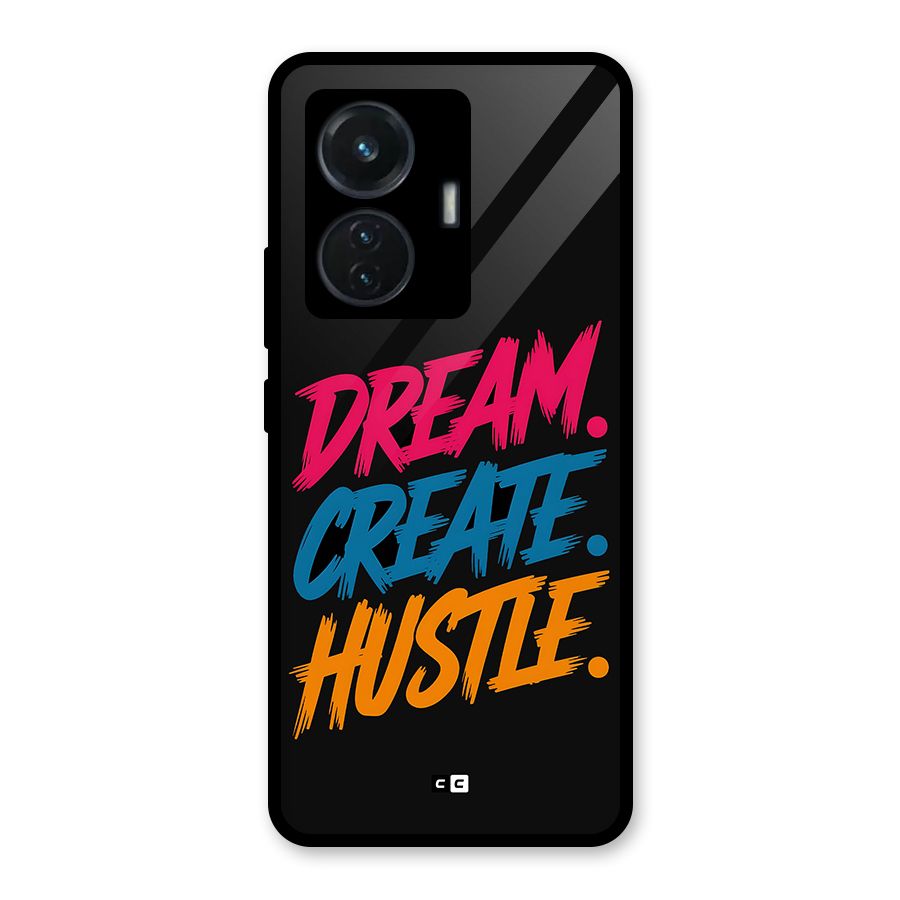 Dream Create Hustle Glass Back Case for Vivo T1 44W