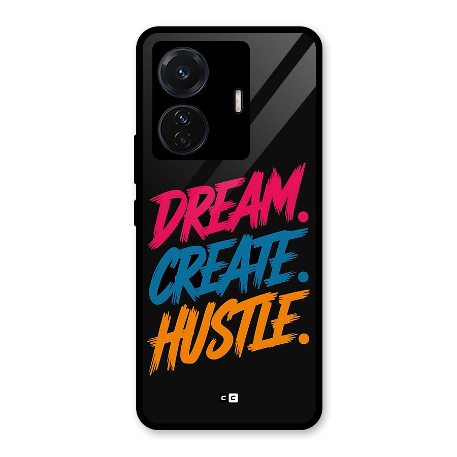 Dream Create Hustle Glass Back Case for Vivo T1 Pro
