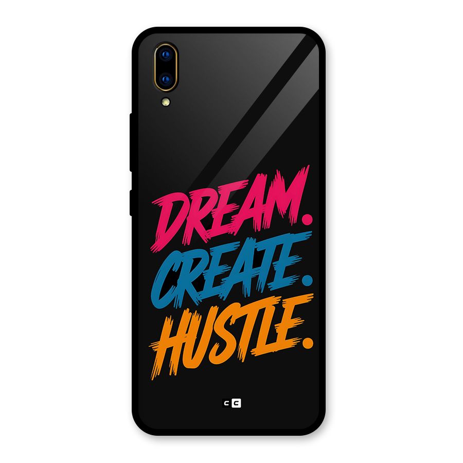 Dream Create Hustle Glass Back Case for Vivo V11 Pro