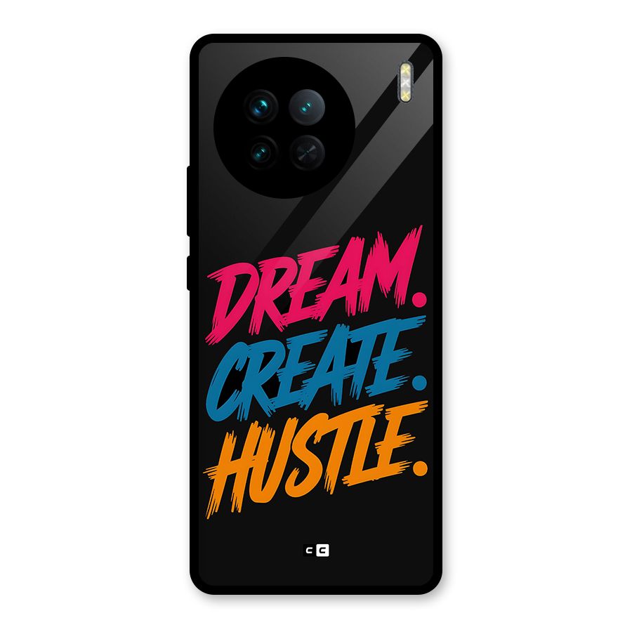 Dream Create Hustle Glass Back Case for Vivo X90