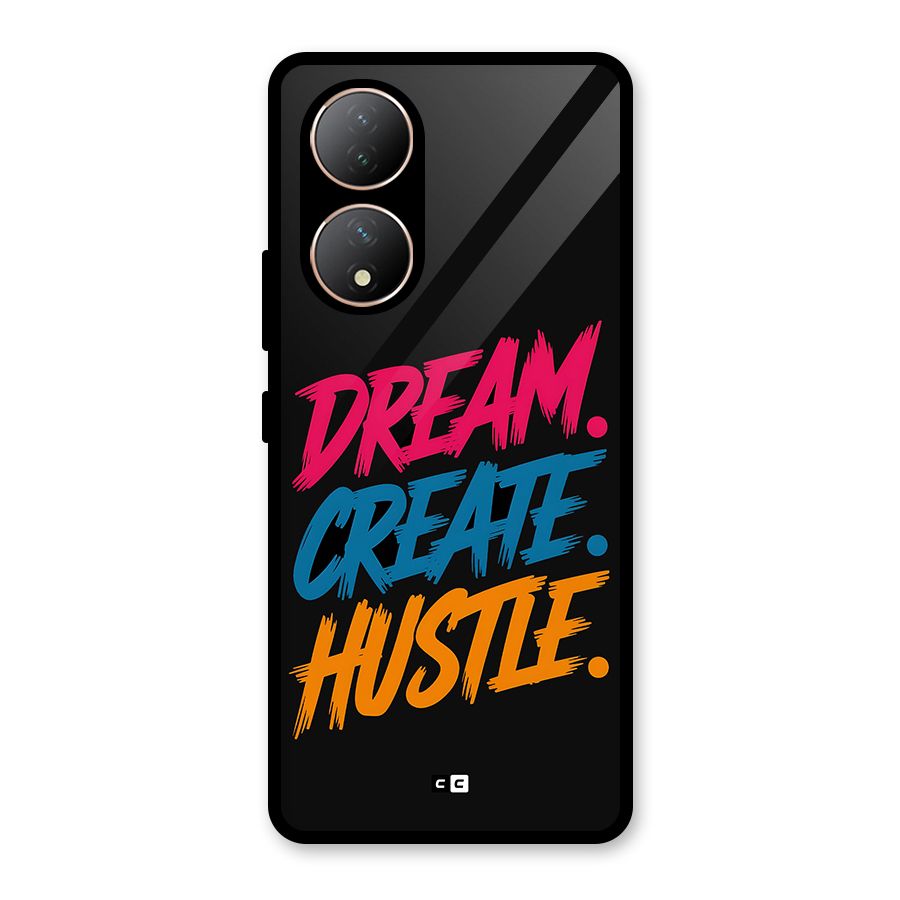 Dream Create Hustle Glass Back Case for Vivo Y100A