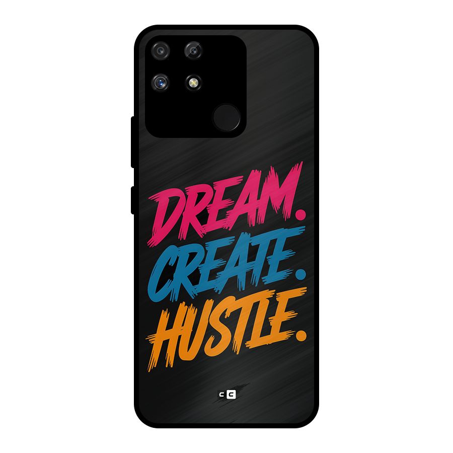 Dream Create Hustle Metal Back Case for Realme Narzo 50A