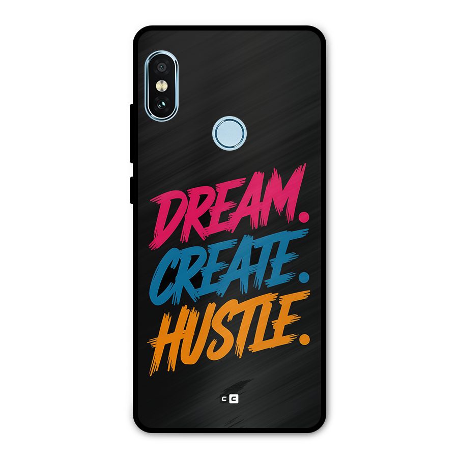 Dream Create Hustle Metal Back Case for Redmi Note 5 Pro