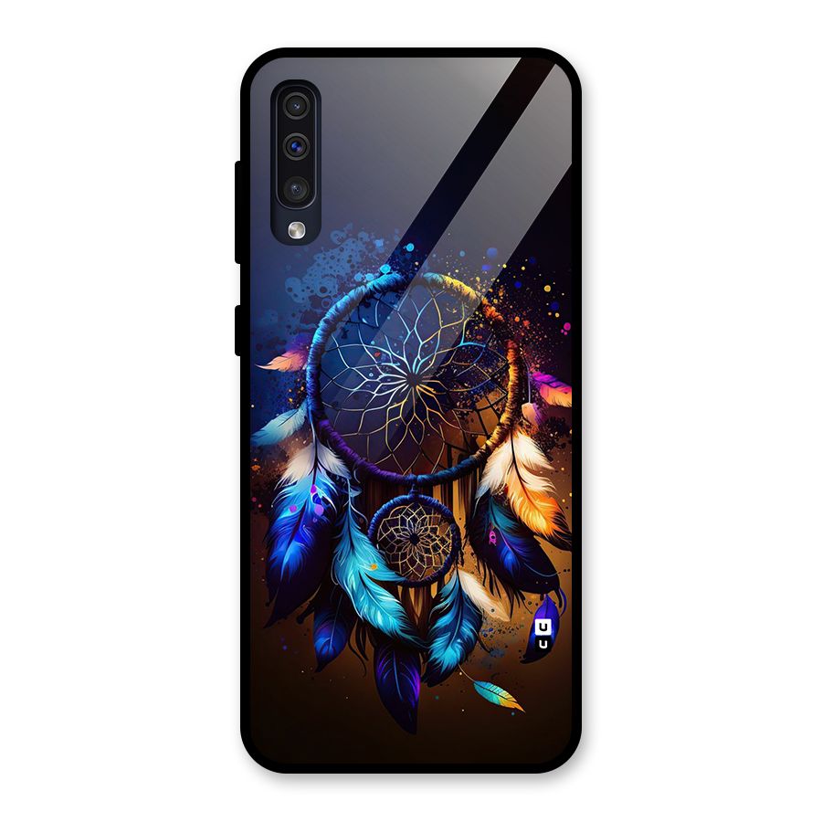 Dream Feather Glass Back Case for Galaxy A30s