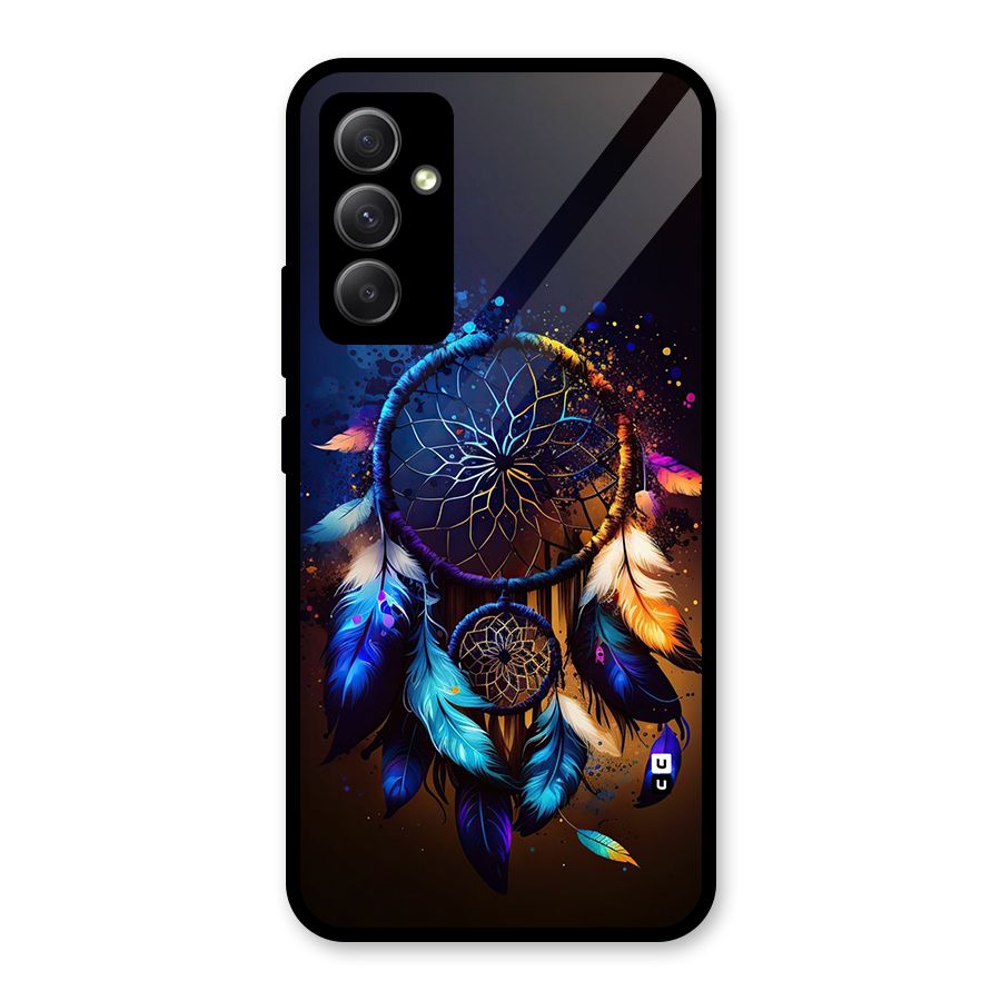 Dream Feather Glass Back Case for Galaxy A34