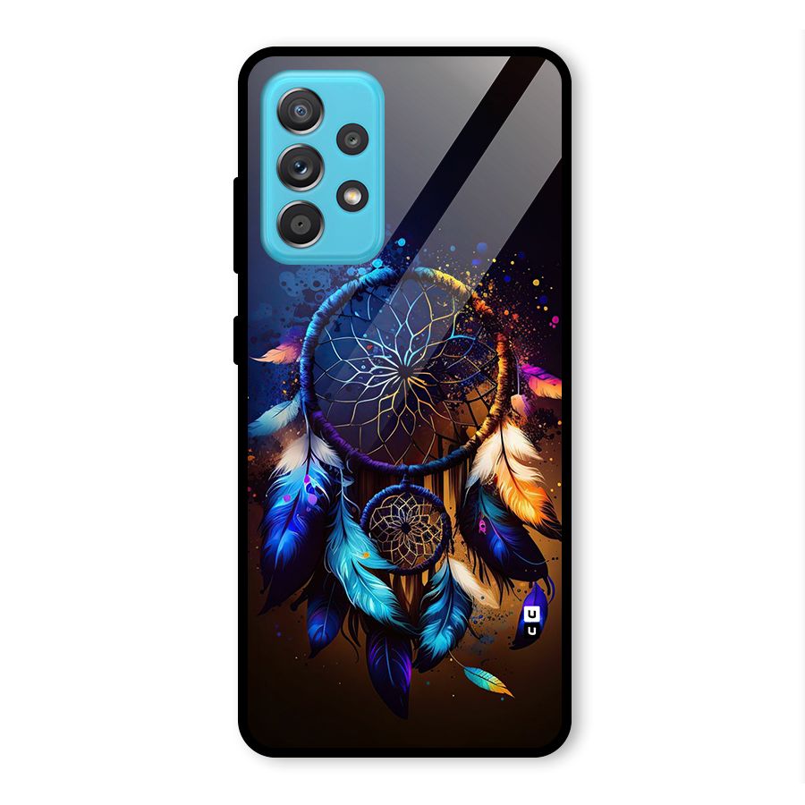 Dream Feather Glass Back Case for Galaxy A52