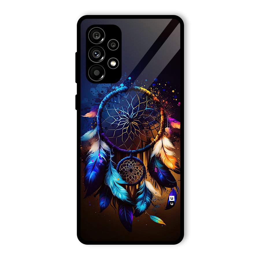 Dream Feather Glass Back Case for Galaxy A73 5G