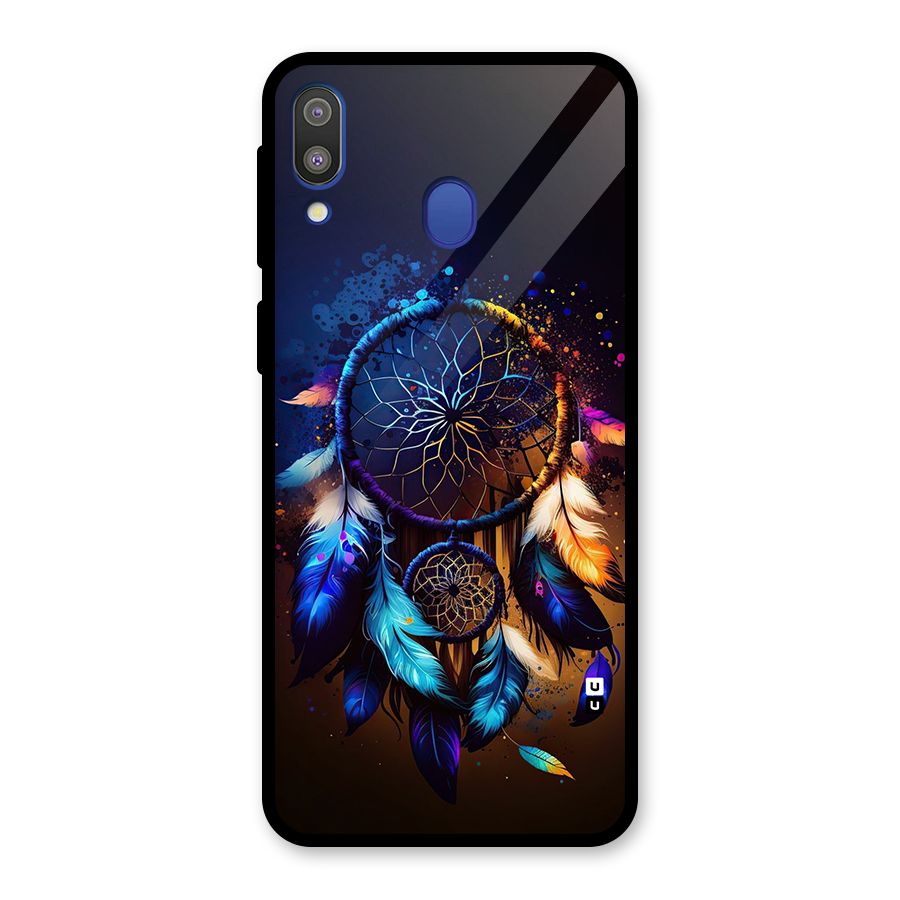 Dream Feather Glass Back Case for Galaxy M20
