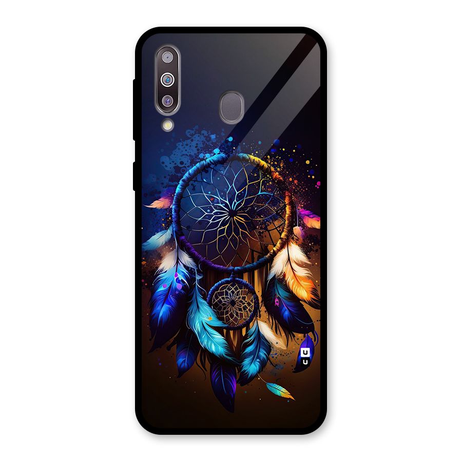 Dream Feather Glass Back Case for Galaxy M30