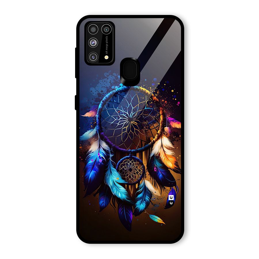 Dream Feather Glass Back Case for Galaxy M31