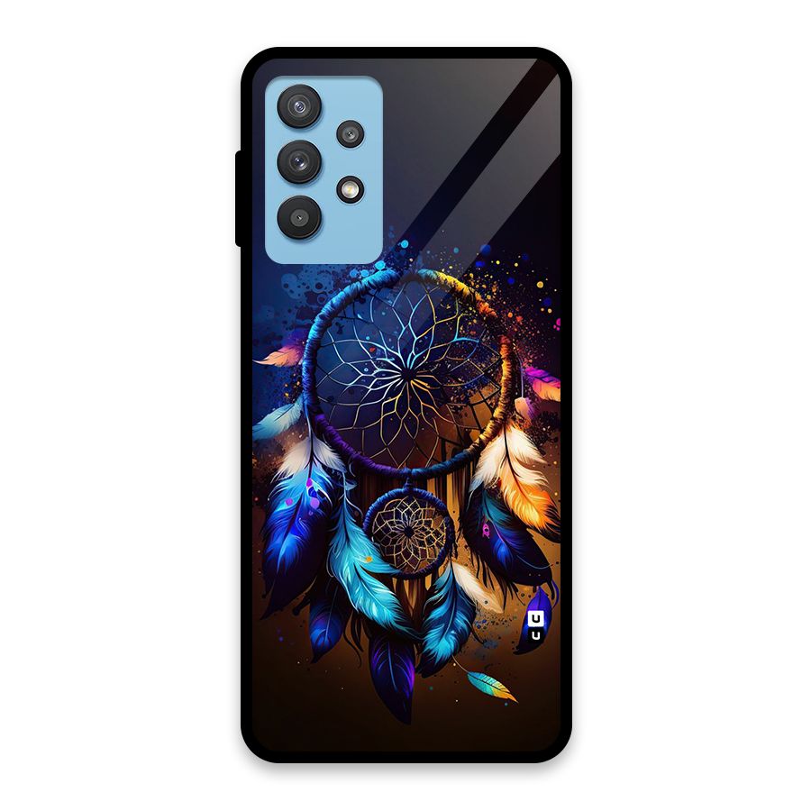 Dream Feather Glass Back Case for Galaxy M32 5G