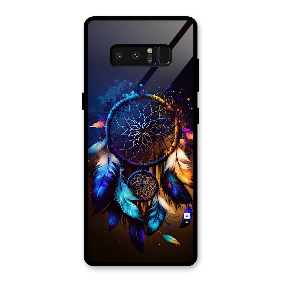 Dream Feather Glass Back Case for Galaxy Note 8
