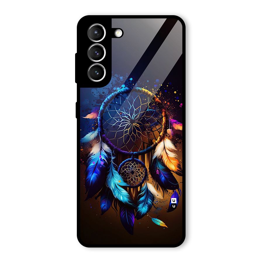 Dream Feather Glass Back Case for Galaxy S21 5G