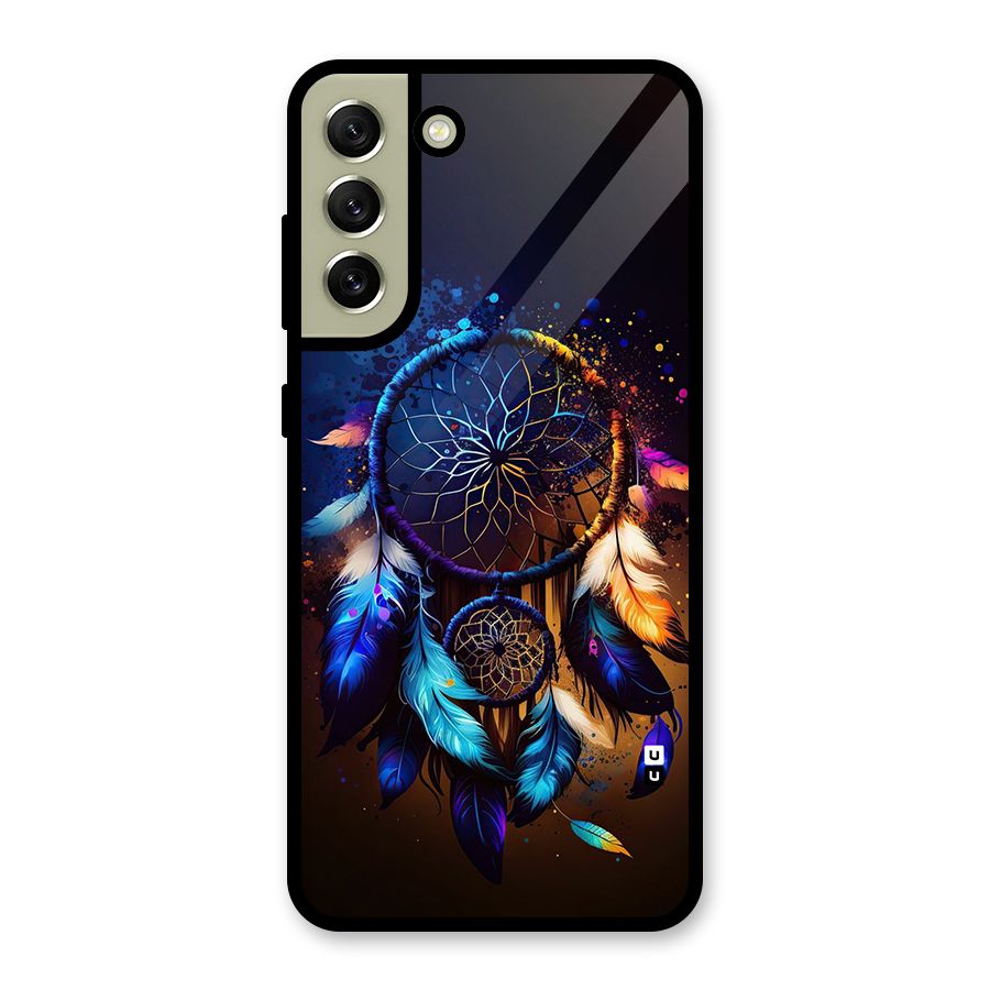 Dream Feather Glass Back Case for Galaxy S21 FE 5G