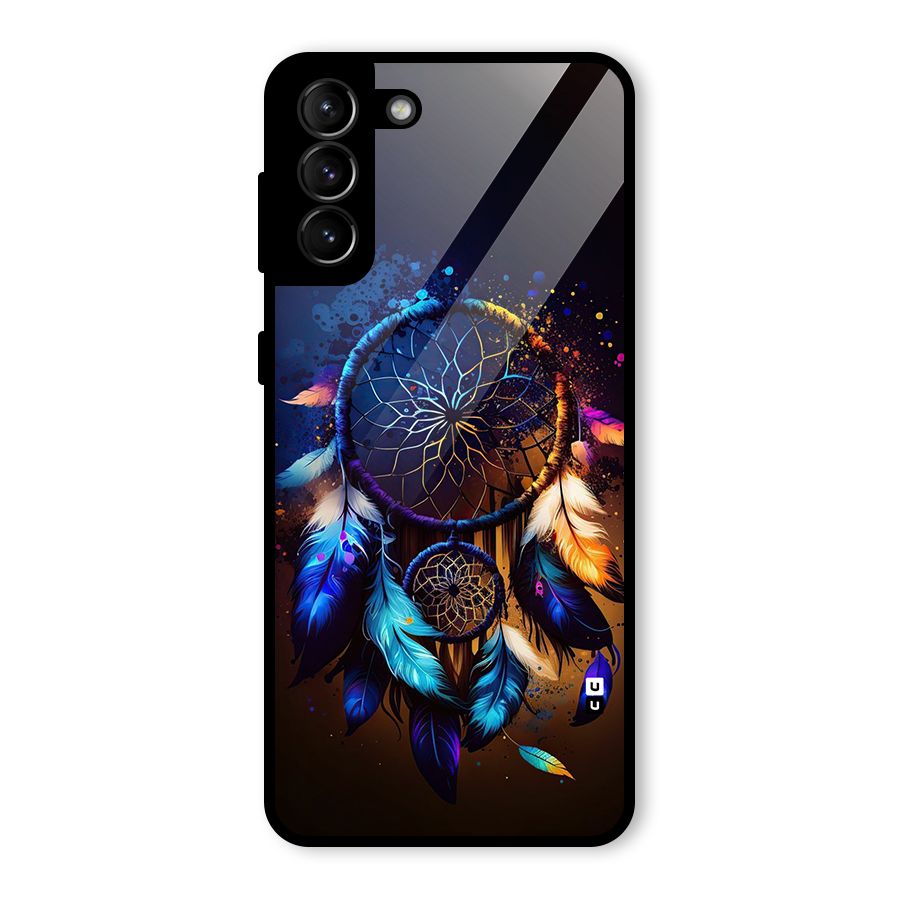 Dream Feather Glass Back Case for Galaxy S21 Plus